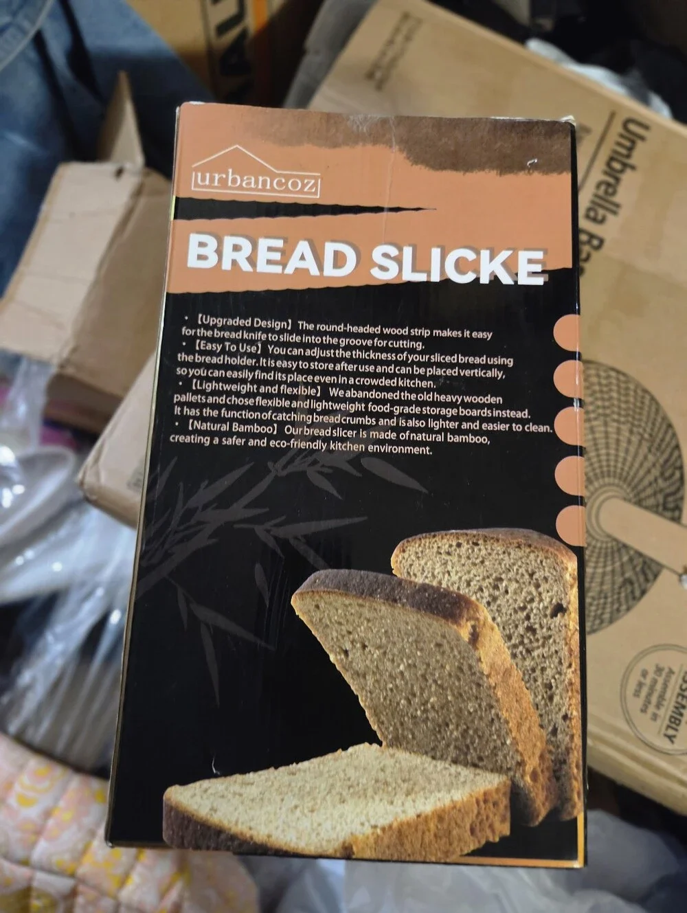 Urbancoz  Bread Slicke Box - Black and Orange